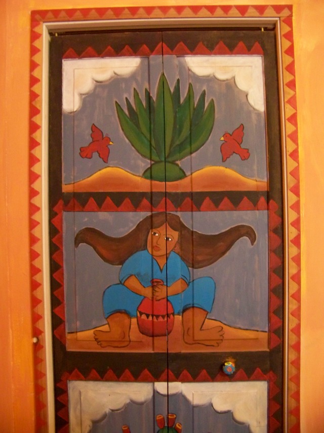 Mexican Figures on Door
